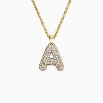 Initial Lab Diamond Tube Pendant