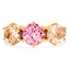 Custom Vintage-Inspired Sapphire Ring with Morganite Accents
