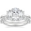 18K White Gold Coppia Five Stone Diamond Ring (1/3 ct. tw.) with Luxe Tapered Baguette Contour Ring