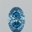 1.00 Ct. Fancy Vivid Blue Oval Lab Grown Diamond