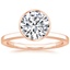 14K Rose Gold Cielo Bezel Ring, smalltop view