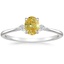 Platinum Petite Cometa Three Stone Diamond Ring, smalltop view