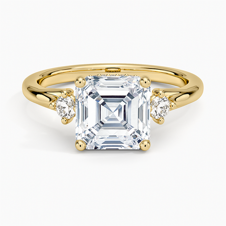 Floating Stone Diamond Engagement Ring