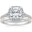 18K White Gold Joy Diamond Ring with Petite Comfort Fit Wedding Ring