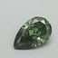 0.53 Ct. Fancy Vivid Pacific Green Pear Lab Grown Diamond