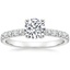 18K White Gold Constance Hidden Halo Diamond Ring, smalltop view