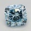 2.55 Ct. Fancy Intense Blue Cushion Lab Grown Diamond