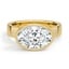 Custom East West Bold Bezel Ring
