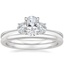 Platinum Sonata Diamond Ring with Petite Comfort Fit Wedding Ring