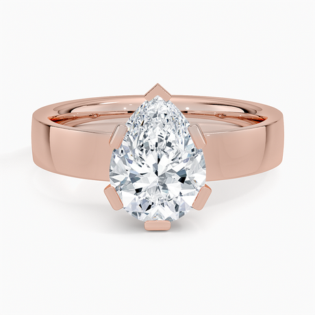 14K Rose Gold Parker Solitaire Ring