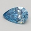 0.80 Ct. Fancy Vivid Blue Pear Lab Grown Diamond