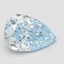 1.58 Ct. Fancy Vivid Blue Pear Lab Grown Diamond