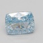 1.58 Ct. Fancy Vivid Blue Cushion Lab Grown Diamond