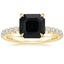 18K Yellow Gold Olympia Half Coverage Diamond Ring, smalltop view