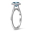 Compass Point Blue Diamond Ring, smallside view