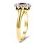 The Rubie Ring, smalltop view on a hand