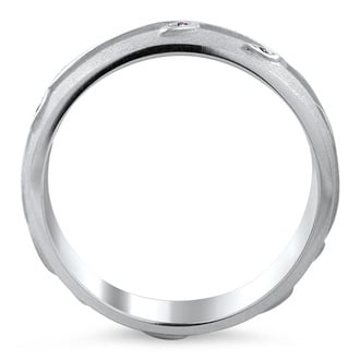 Custom Gemstone Vine Wedding Band