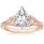 14K Rose Gold Begonia Vine Diamond Ring (1/2 ct. tw.), smalltop view