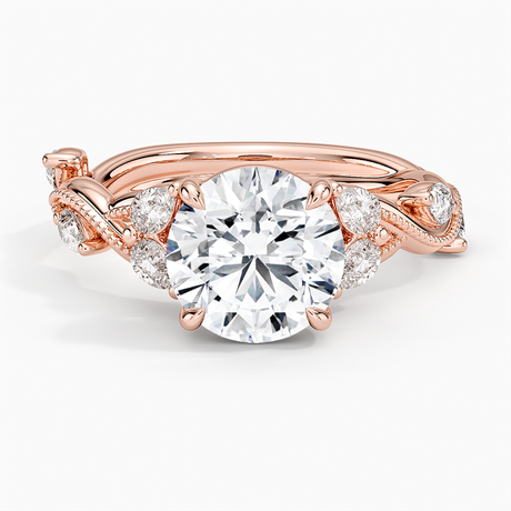 14K Rose Gold Vintage Secret Garden Diamond Ring (3/8 ct. tw.)