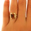The Verona Ring, smalltop view on a hand
