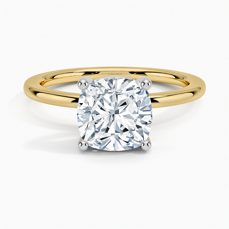 Platinum Mixed Metal Perfect Fit Solitaire Ring