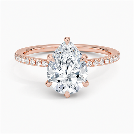 14K Rose Gold Viviana Three-Quarter Coverage Diamond Ring