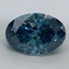 1.57 Ct. Fancy Vivid Malibu Blue Oval Lab Grown Diamond