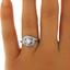The Shirley Ring, smalltop view on a hand