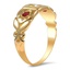 The Lindsy Ring, smalltop view on a hand
