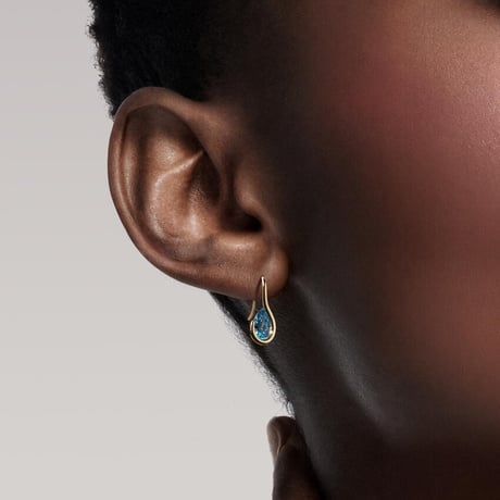 Bezel Atelier Malibu Blue Lab Diamond Drop Earrings