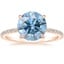 14K Rose Gold Demi Three-Quarter Coverage Diamond Ring (1/3 ct. tw.), smalltop view