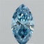 1.22 Ct. Fancy Vivid Blue Marquise Lab Grown Diamond