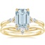 18KY Aquamarine Nadia Diamond Bridal Set, smalltop view