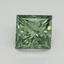 1.1 Ct. Fancy Vivid Pacific Green Princess Lab Grown Diamond