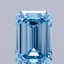 1.12 Ct. Fancy Vivid Blue Emerald Lab Grown Diamond