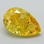 2.27 Ct. Fancy Vivid Yellow Pear Lab Grown Diamond