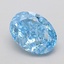 1.04 Ct. Fancy Vivid  Blue Oval Lab Grown Diamond