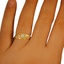 The Lamia Ring, smalltop view on a hand