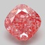 3.23 Ct. Fancy Vivid Pink Cushion Lab Grown Diamond