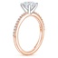 14K Rose Gold Delicate Shared Prong Diamond Ring, smallside view