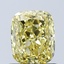 1.05 Ct. Fancy Vivid Yellow Cushion Lab Grown Diamond