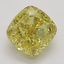 0.90 Ct. Fancy Intense Yellow Cushion Diamond
