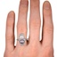 The Libra Ring, smallzoomed in top view on a hand
