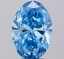 3.50 Ct. Fancy Vivid Blue Oval Lab Grown Diamond