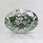1.02 Ct. Fancy Vivid Green Oval Lab Grown Diamond
