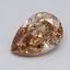 0.33 Ct. Light  Brown Pear Lab Grown Diamond