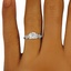 The Aitana Ring, smallzoomed in top view on a hand