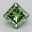 1.80 Ct. Fancy Vivid  Green Princess Lab Grown Diamond