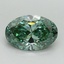 1.68 Ct. Fancy Vivid Pacific Green Oval Lab Grown Diamond