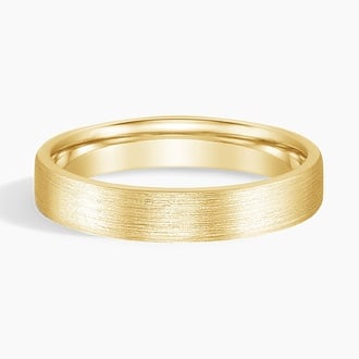 Mojave Matte 4mm Wedding Ring in 18K Yellow Gold